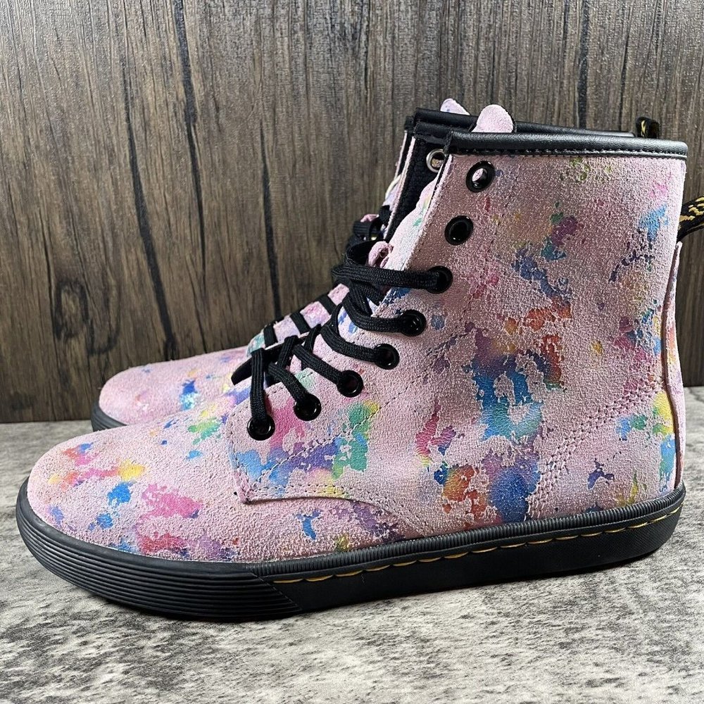 Dr. Marten's Boots Women’s 7 SHERIDAN WOMEN'S CONFETTI SUEDE CASUAL Lace BOOTS - Picture 4 of 9